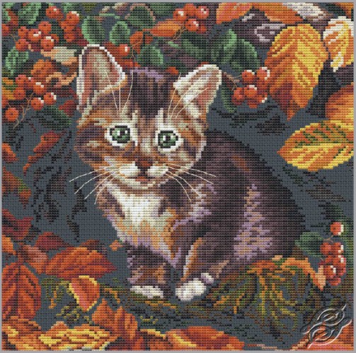CROSS STITCH KITS RTO Cross Stitch Kits Animals Autumn Kitten