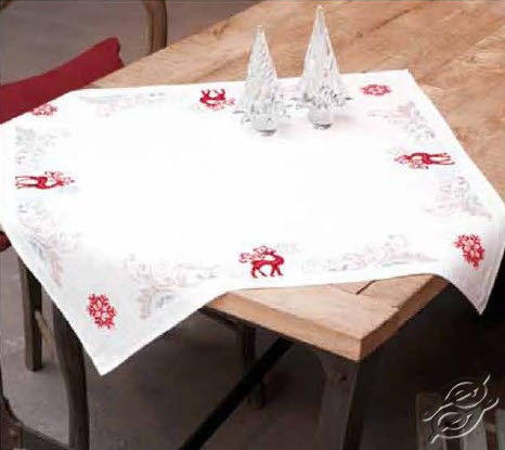 14ct  Aida runners White Fabric: zweigart table