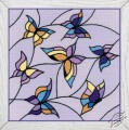 Cushion/Panel Stained Glass Window. Butterflies