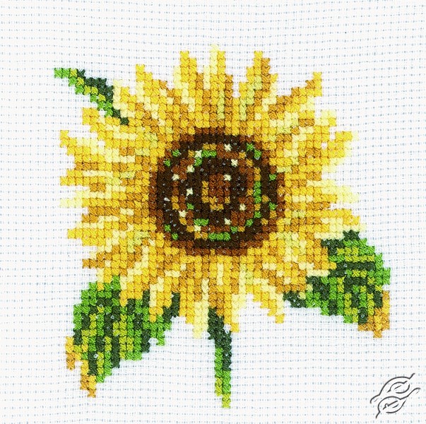 sunflower stitch cross flowers kits rto dmc gvellostitch