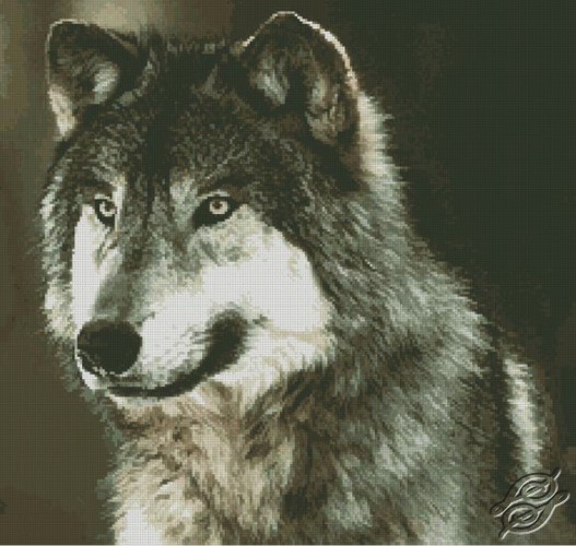 Wolf by Free Cross Stitch Online Gvello Stitch