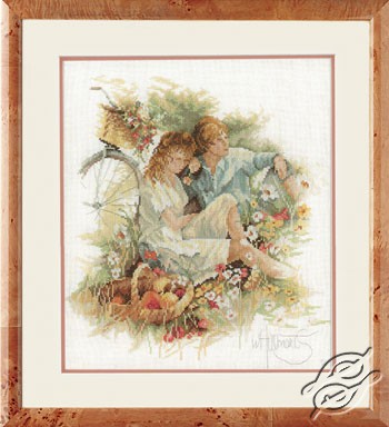 cross stitch kits lanarte romantic picnic gvello discontinued cross stitch charts