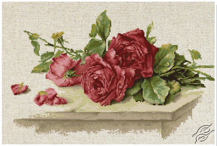 Red Rose My First Embroidery Counted Cross Stitch kit by Luca S